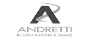 logo of andretti indoor karting & games grey color